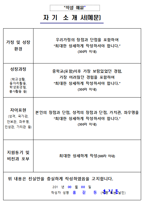 육군&육군특전사] 부사관 자기소개서 & 장교 자기소개서 : 네이버 블로그
