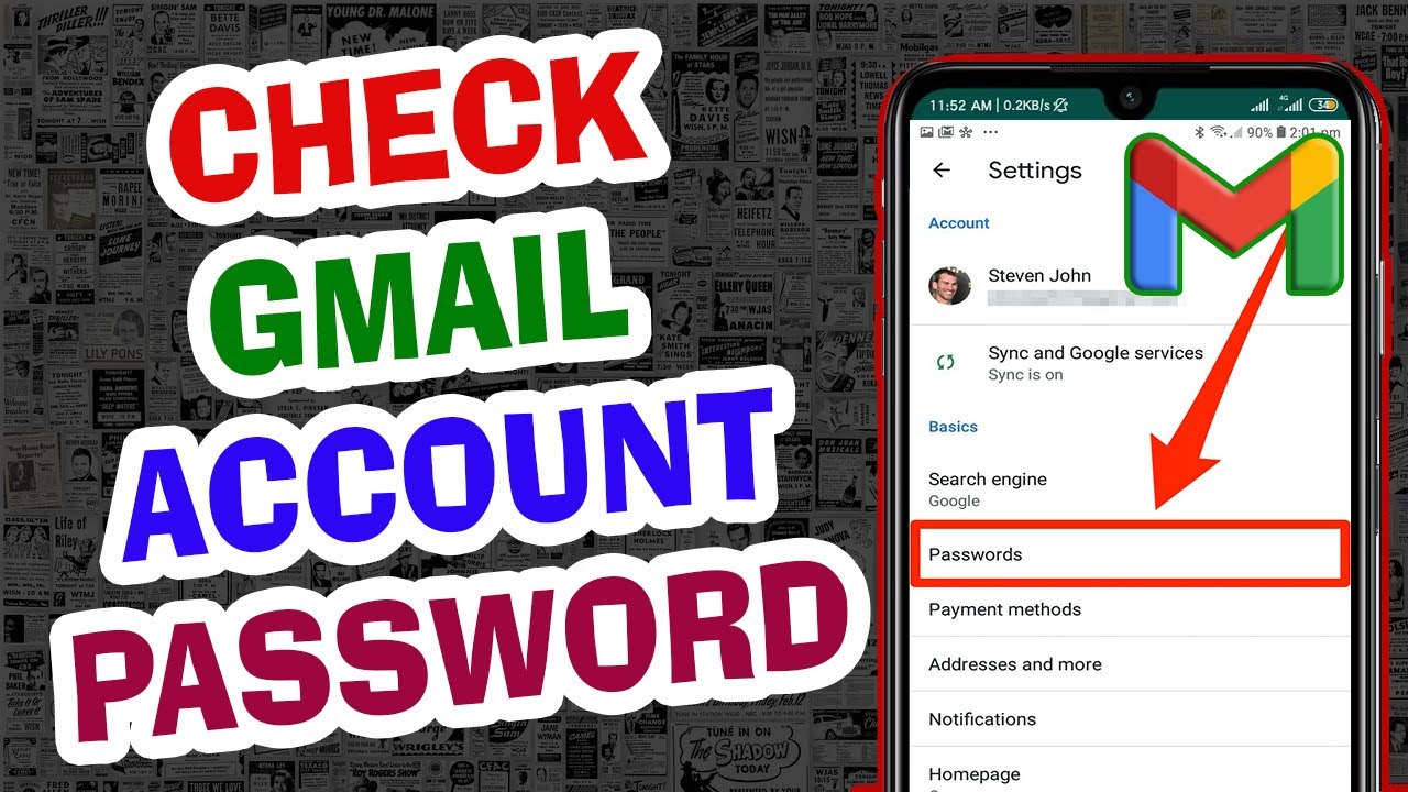 How To Check My Gmail Account Password - Youtube